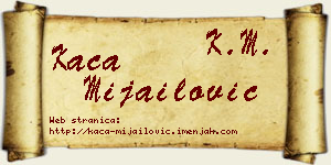 Kaća Mijailović vizit kartica
